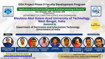 “Application of Artificial Intelligence & Machine Learning in Security” Day-I (Makaut)