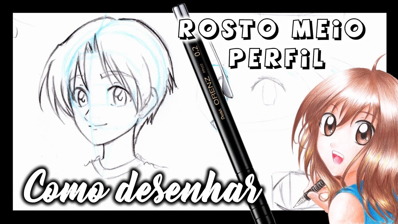 COMO DESENHAR O PERSONAGEM DE PERFIL 