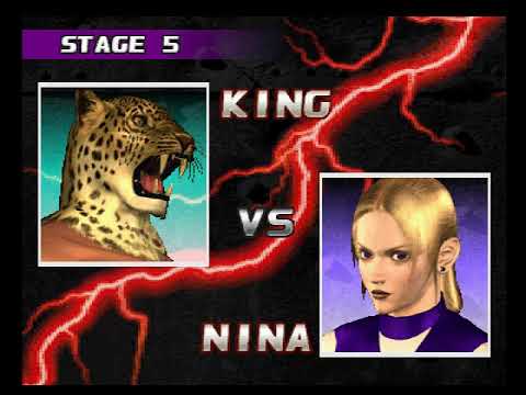 Tekken 3 ( PS1 ) - King - Arcade Mode - Original Music ( July 18, 2018 )