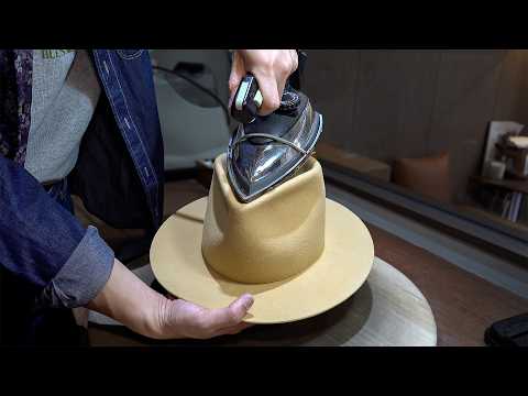 The Process of Making Handmade Fedora. Korean Luxury Hat Craftsman