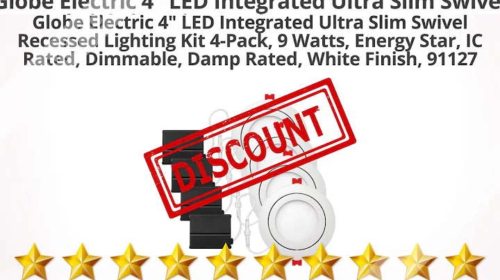 Globe Electric 4" LED Integrated Ultra Slim Swivel Recessed  | Review and Discount