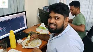 Office lunch with goat meat, rui fish, vegetables, curd and soft drinks screenshot 5