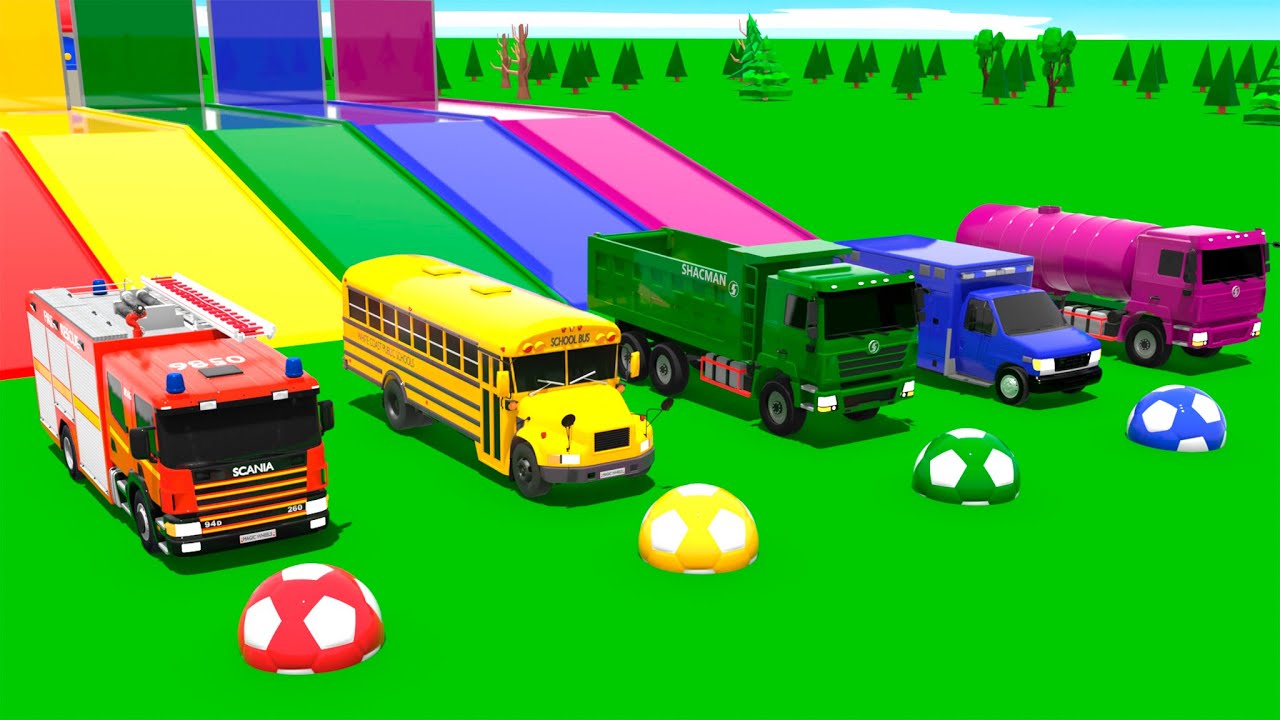 أغنية طفل القرش + أغنية عائلة الأصابع – سيارات ملونة | أناشيد الأطفال