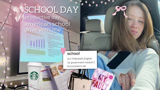 Vlog🎀American school, drive with me, уроки и американская школа, косметика, день со мной