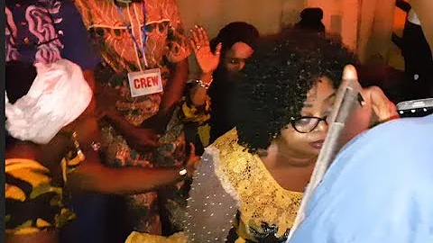 See! Saint Janet moves her big Ukwu while Mega 99 sings on stage