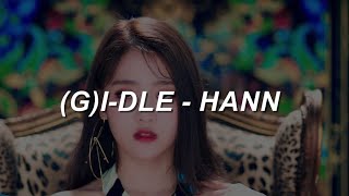 (G)I-DLE ((여자)아이들) - HANN(한(一)) (Alone) Easy Lyrics Resimi