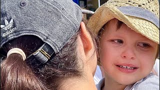 We Went To A Scary Ride. My Little Brother Is Crying. Dad Almost Drops His Phone While Filming Us.