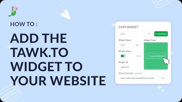 Adding the tawk to widget to your website