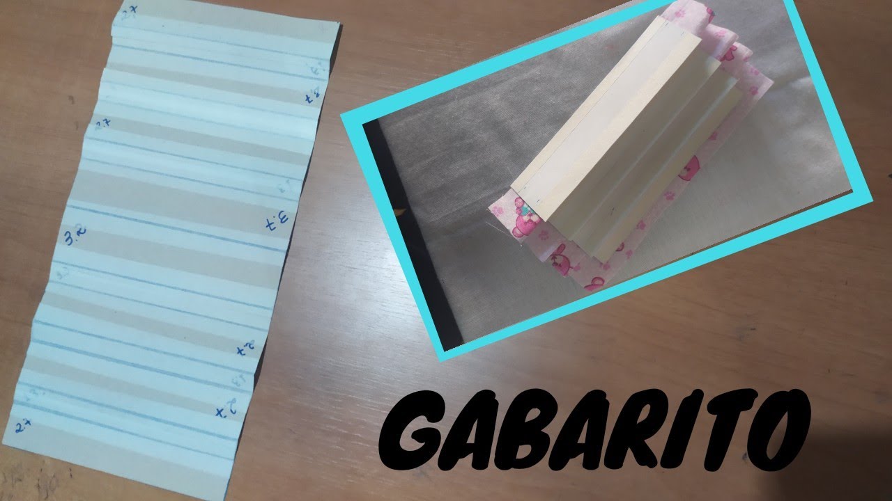 Como fazer gabarito de máscaras de três pregas.