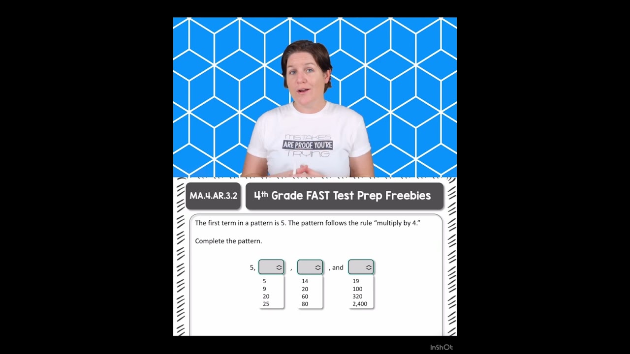 4th Grade | Florida FAST Math Freebie | MA.4.AR.3.2