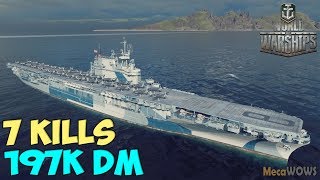 World of WarShips | Enterprise | 7 KILLS | 197K Damage -  Replay Gameplay 4K 60 fps