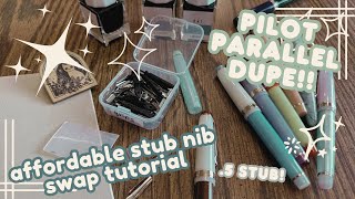 Pilot Parallel Dupe I| SWAPPING JINHAO 82 with AMAZING and AFFORDABLE STUB NIBS || am Pure Chaos