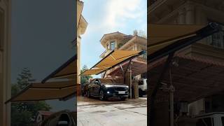 HANSHADE Motorized Retractable Awning for Parking Spaces | Car Shade Solution