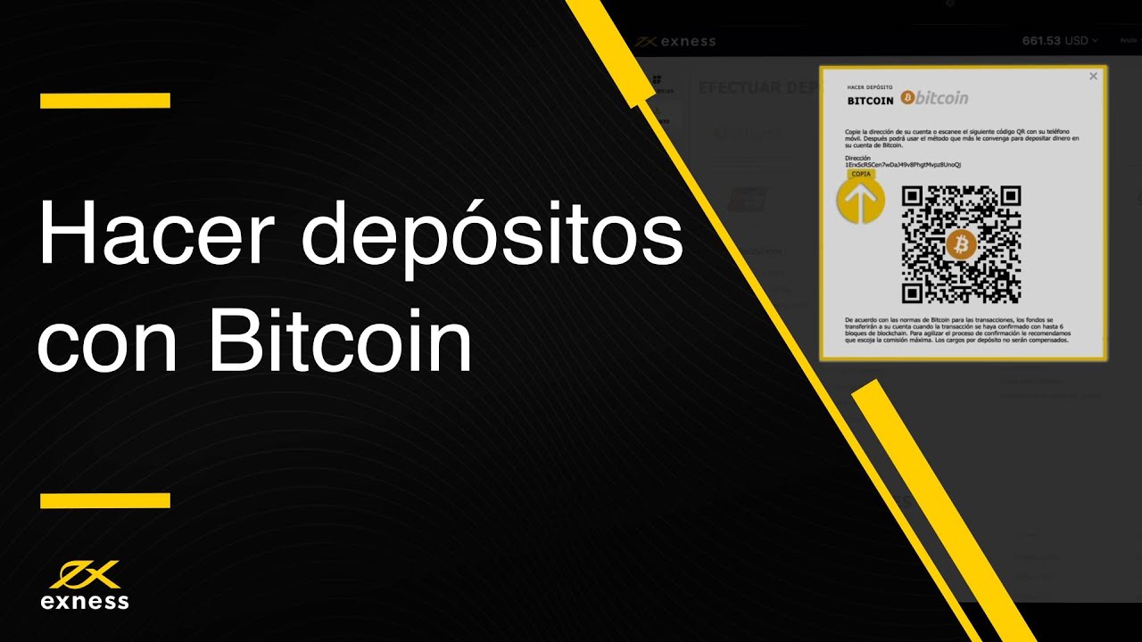 Cómo hacer depósitos con Bitcoin | Exness Latam