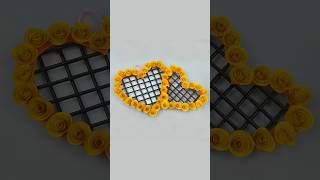 DIY Two Heart Shape Wall Decor - Craft ideas with paper