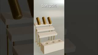0% vs 100% Softness Test | Gold Cylinder Melting Physics?