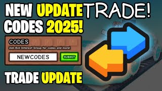 *NEW* ALL WORKING TRADE UPDATE CODES FOR BUILD YOUR TRAIN IN 2025! ROBLOX BUILD YOUR TRAIN CODES