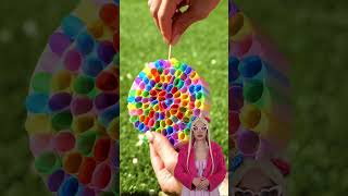 DIY giant bubble blower made from straw 🌈 #diy #craft #parenting