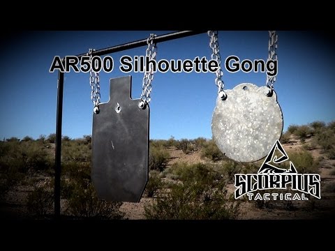 AR500 12x20 Silhouette Gong - Scorpius Tactical