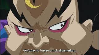 momen luffy dan yang lain terkesima dengan ninjutzu raizo😂 ONEPIECE