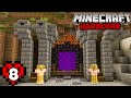 Let's Play Minecraft Hardcore | Castle Nether Portal Design! Episode 8