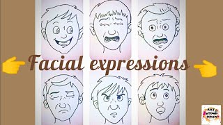 How to draw Facial expressions/emotions/easy drawing for beginners.