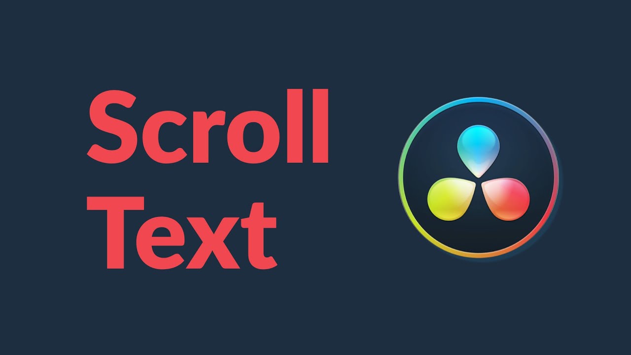 Scroll Text in Davinci Resolve A Quick Guide YouTube