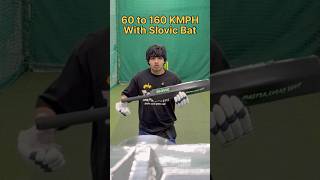60 to 160 kmph 😱 with plastic bat Slovic