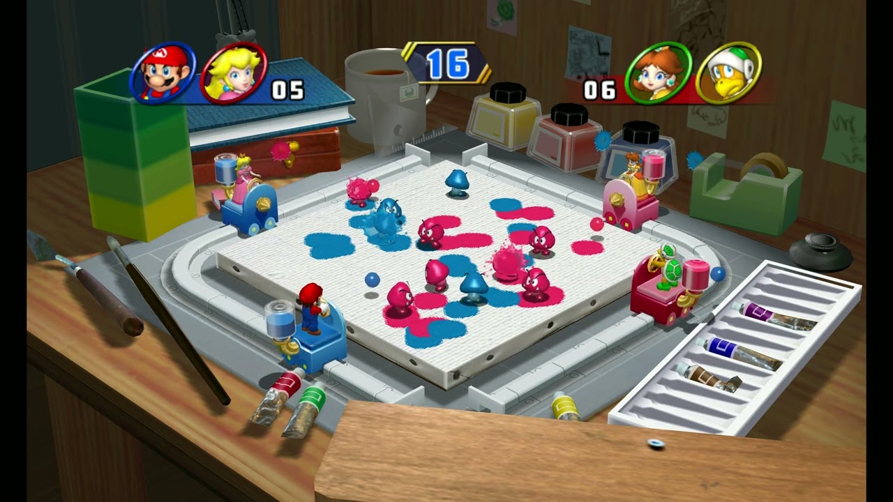 Paint Misbehavin' - Mario Party 8 2 vs. 2 Minigame Very Hard Difficulty