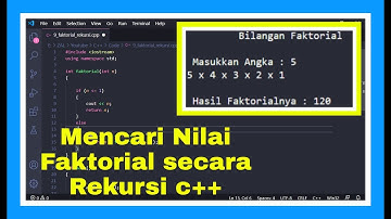 Mencari Nilai Faktorial Secara Rekursif c++