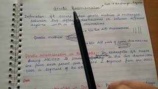 Genetic recombination part 1