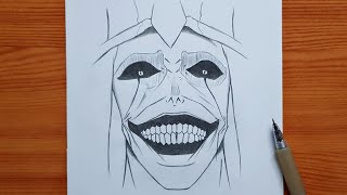 How to draw Creepy Face | Solo Leveling | Scary face step by step easy