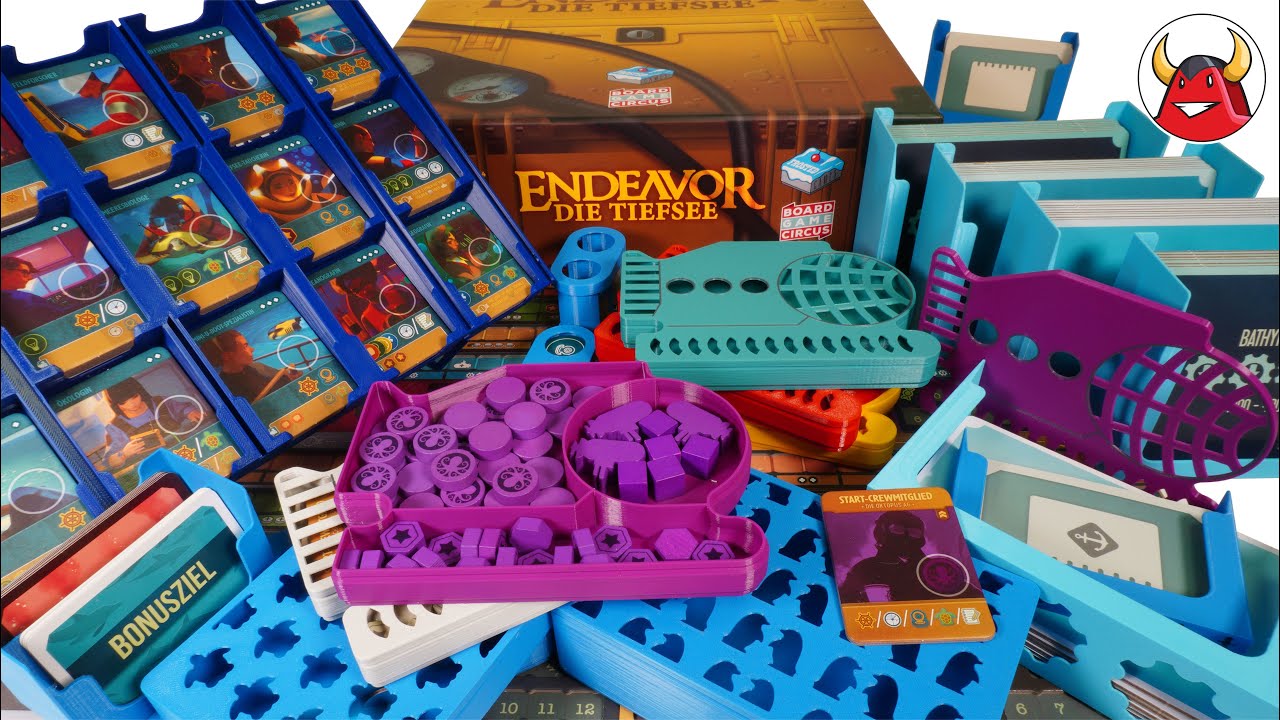 🌊 Endeavor Tiefsee + Erw. || Deep Sea + Uncharted Waters Insert Brettspiel Boardgame Inlay Organizer