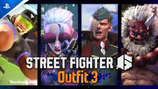Street Fighter 6 - Rashid, A.K.I., Ed, Akuma Outfit 3 Showcase Trailer | PS5 \& PS4 Games