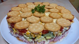 картинка: САЛАТ З КРЕКЕРУ. 🍽СТАРИЙ І СМАЧНИЙ РЕЦЕПТ.