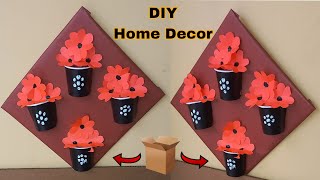 Try this Amazing Paper Craft 😱 Easy & Quick Paper Wall Decor Ideas😇 / Waste Cardboard Resusing Idea🥰