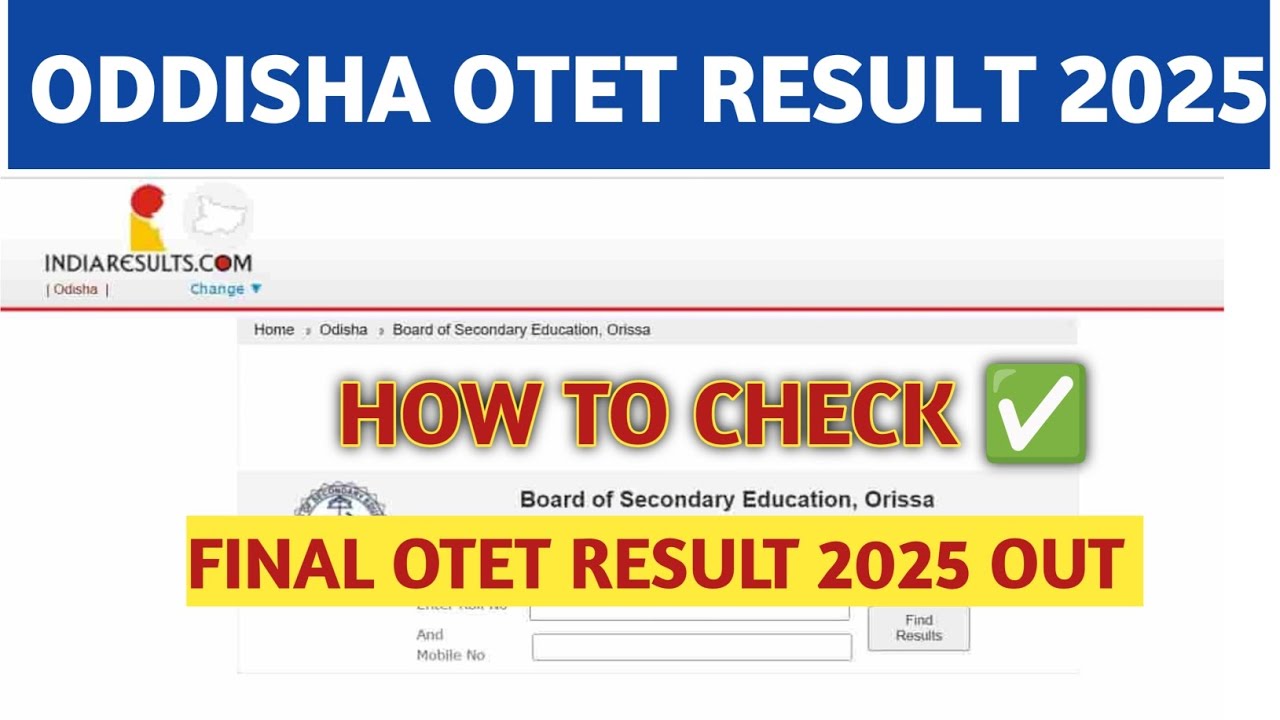 FINAL OTET RESULT 2025 OUT ⚫ OTET RESULT 2025 CHECK KAISE KARE 🟠 HOW TO DOWNLOAD OTET RESULT 2025✅