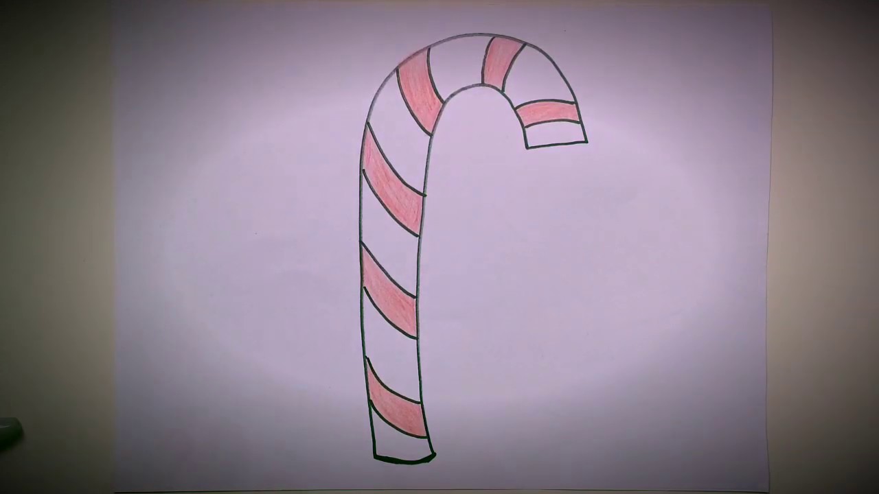 How to draw a Candy Cane ️ ️ ️ Christmas drawings 🎄☃️ ️🎁🎉