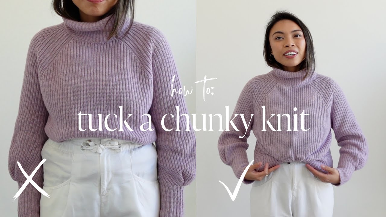 how to tuck sweaters over dresses using a stretchy belt. I love