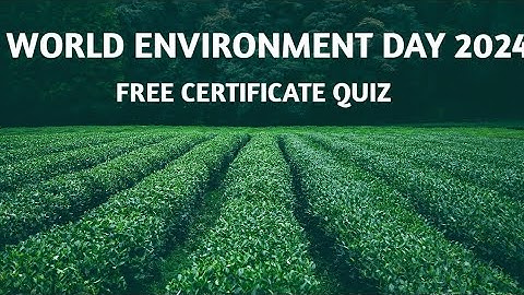 World Environment Day  2024 l Free quiz l Free Certificate Course 2024 l WED l Environment Day