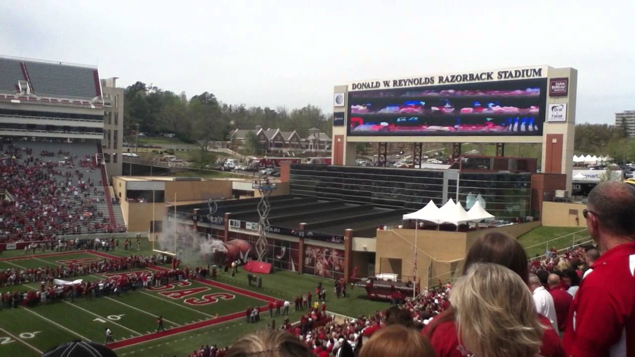 Razorback Spring Game Entrance YouTube