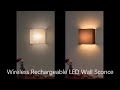 Nunu lightingwireless rechargeable led wall sconce usb port charging with remote