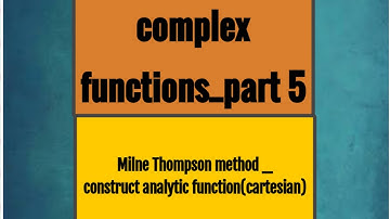 Milne Thompson method (cartesian form)