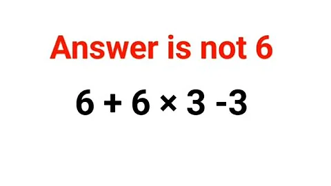 6+6×3-3 The answer is not 60. Many got it wrong!  Ukraine Math Test #math #percentages #ukraine
