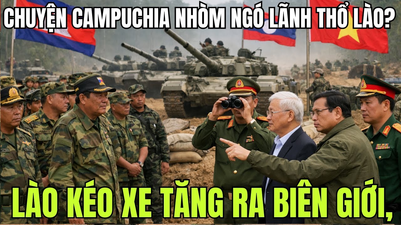 Thực Hư Chuyện Campuchia Nhòm Ngó Lãnh Thổ Lào? Lào Kéo Xe Tăng Ra Biên Giới, Việt Nam Phản Ứng ?