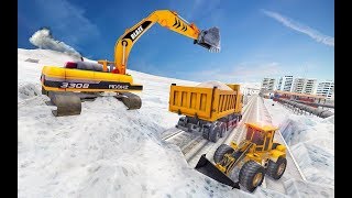Snow Excavator Crane Simulator - Snow trucks Android Gameplay screenshot 5