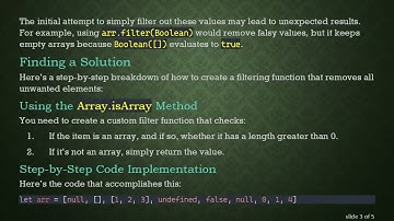 How to Remove Empty Elements from an Array in JavaScript, Including false, null, and undefined