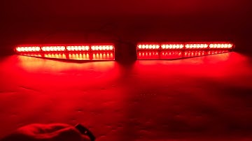 34" 48 LED Flash White 78 Modes Strobe Traffic Visor sucker Split Deck Light Bar Remote Control