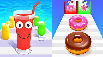 Satisfying Mobile Games - Juice Run | Donut Stack - All Levels Gameplay