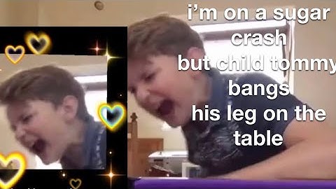 i’m on a sugar crash but child tommyinnit bangs his leg on the table